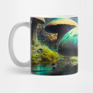 Abstract Another World Mushrooms Mug